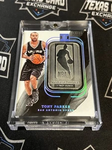 Tony Parker 2022-23 Impeccable Silver Bar Logo Man /20 San Antonio Spurs - Picture 1 of 6