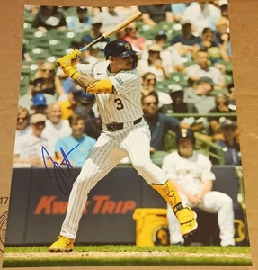 Joey Ortiz Milwaukee Brewers SIGNED AUTOGRAPHED 8x10 Photo COA BASEBALL MLB - Picture 1 of 1