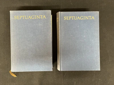 Septuaginta Volumes 1 & 2 edited by Alred Rahlfs, HC VG 1971 German/Greek text Foto 1 de 4