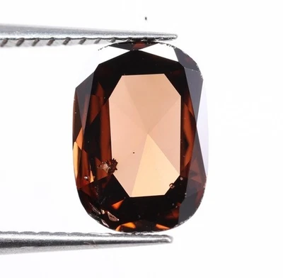 0.85 Carat Fancy Brown Cushion Cut Diamond Lab Grown Diamond For Making Ring - Image 1 of 4