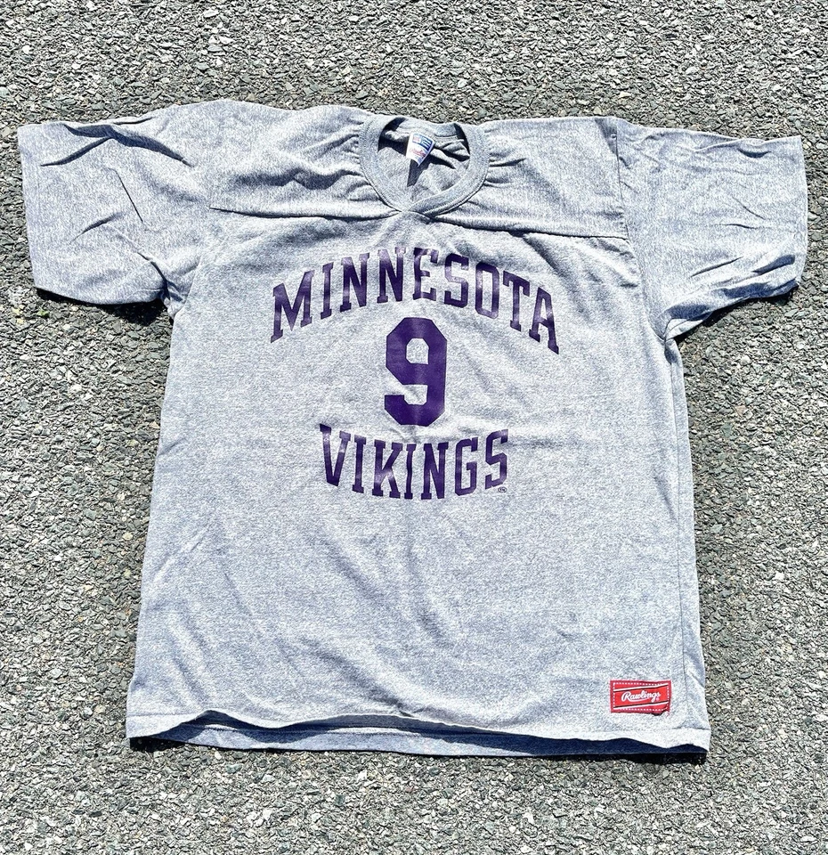 Camiseta deportiva de fútbol americano grande vintage de los Minnesota Vikings Tommy Kramer años 80 Rawlings Foto 1 de 4