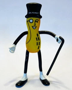 Figura de juguete plegable de 6" Planters Mr. Peanut 1991 vintage, artículo publicitario - Imagen 1 de 4