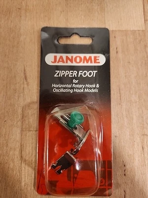 Janome Zipper Foot #200342003 For Horizontal Rotary & Oscillating Hook Models - Image 1 of 2
