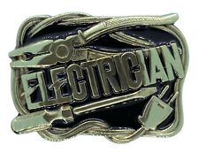 Electrician Belt Buckle with Belt, Solid Brass, Sparky, Tools, Tradesman, Gift
