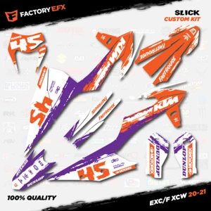 Og Wh Purple Slick Racing Graphic Kit fit KTM 20-23 EXC EXCF XCW 200 250 300 450 - Picture 1 of 5