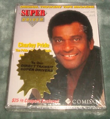 CHARLIE PRIDE SUPER DRIVER ORIGINAL TRUCKERS CASSETTE TAPE MAGAZINE JUNE 1994 - Image 1 of 4