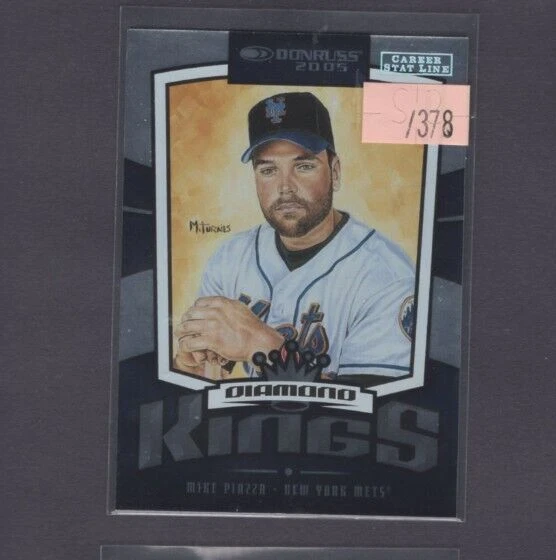 2005 DONRUSS DIAMOND KINGS CAREER STAT LINE FOIL #15 MIKE PIAZZA METS SP #/378 - Image 1 of 1