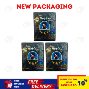 3 BOX (18 Sachets) Super Magic Man Antiseptic Tissue Longer Delayed Ejaculation - Picture 1 of 9