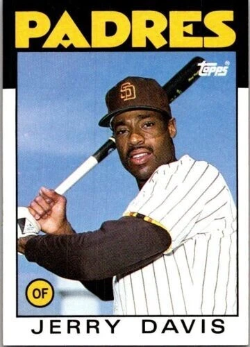 1986 Topps  #323  Jerry Davis   Outfield   San Diego Padres  FREE shipping - Image 1 of 1