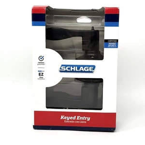 Schlage F51 V ACC 716 Accent Reversible Keyed Entry Door Handle Aged Bronze - Picture 1 of 10