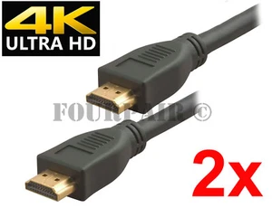 2 Pack 50ft 4K ULTRA HD HDMI 2.0 High Speed Cable Ethernet 2160P HDR ARC 24 AWG - Picture 1 of 3