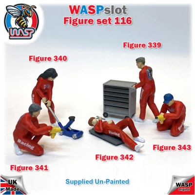 Juego de figuras 116 - escala 1/32, 339, 340, 341, 342 y 343, mecánica, equipo de boxes - Imagen 1 de 3