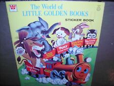 VINTAGE THE WORLD OF LITTLE GOLDEN BOOKS STICKER BOOK WHITMAN RARE NEW M 1972