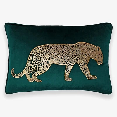 Puma Decorative Velvet Throw Pillow Cushion Cover Set of 1 | Emerald Green - Image 1 of 4
