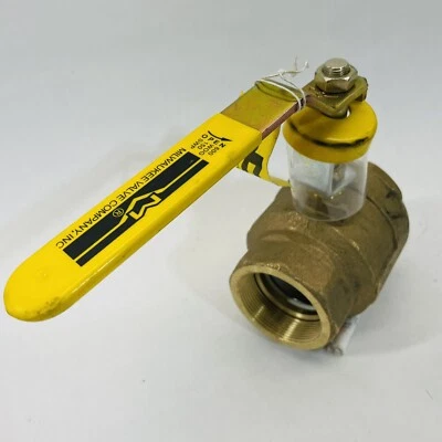MILWAUKEE #BA-400-XHA 2" BRONZE BALL VALVE 600WOG 120 SWP THREADED W/HANDLE - Image 1 of 4