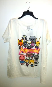 Aggretsuko Grupo Foto Hot Topic Camiseta Blanca XL NUEVA NUEVA CON ETIQUETAS - Imagen 1 de 7