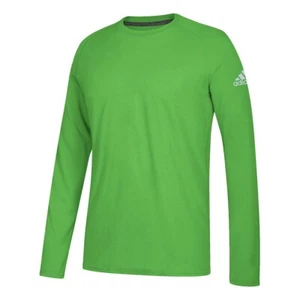 Adidas Rave Green Adi EQT Left Sleeve Logo Long Sleeve T-Shirt - Picture 1 of 1