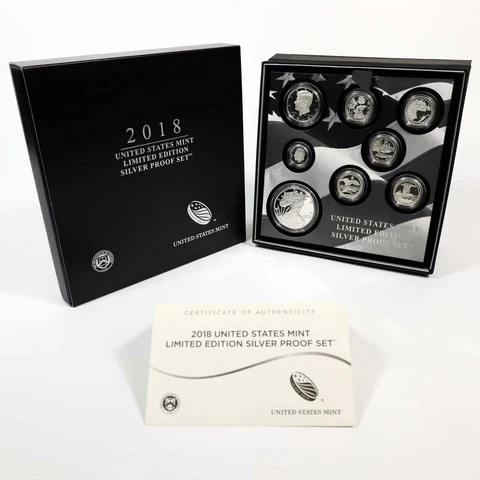 2018 Limited Edition Silver Proof 8 Piece Us Proof Set SKU:CPC2786 Cover