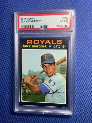 1971 TOPPS #163 BUCK MARTINEZ PSA 6 ROYALS - Image 1 of 2