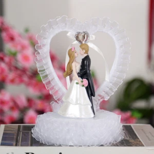 Bride and Groom Wedding Figurine Cake Toppers Couple Sculpture Cake Ornament - Picture 1 of 6