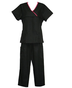 Women's Medical Scrubs Sets Work Uniforms Tops Pants S-XL (224)