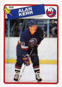 1988-89 O-Pee-Chee #63 Alan Kerr NM-MT RC NY Islanders J2M