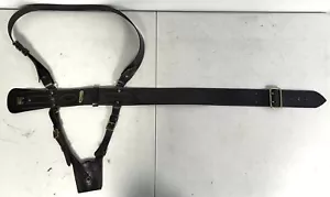 British Military Officers Sam Browne Belt with Cross Belt & Empty Sword Scabbard - Picture 1 of 9