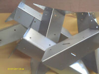 FENCE 50 x ARRIS GALVANISED RAIL BRACKETS SUPPORT 300mm POST FENCING