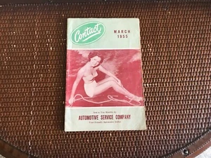 March 1955 Vtg Pin-Up Girl CONTACT Automotive Service Co Magazine Rough Shape H1 - Picture 1 of 6