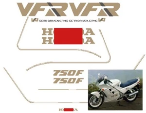 VFR 750 RC24 FJ 88 MOTO BIANCA SERIE ADESIVI STICKERS - Picture 1 of 1