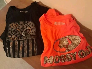Mossy Oak & Real Herren L T-Shirts ~ 2er Set Neu mit Etikett - Bild 1 von 11
