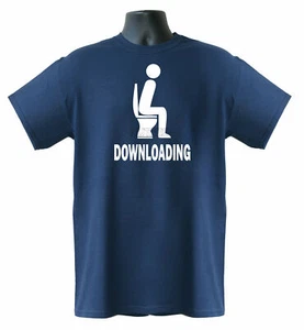 Downloading Poop Funny Comic Mens Ladies Kids T-Shirts Tank Top Vest S-XXL - Picture 1 of 5