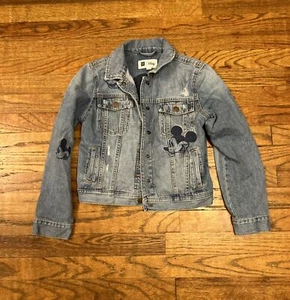 Gap Kids Boys Girls Size XL Disney Embroidered Mickey Mouse Denim Jean Jacket - Picture 1 of 11