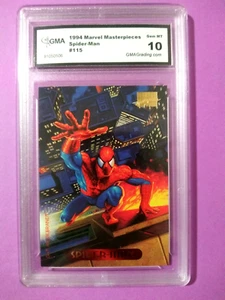 SPIDER-MAN  1994 Marvel Fleer Comics Card # 115 GMA Grade 10 Masterpieces - Picture 1 of 2