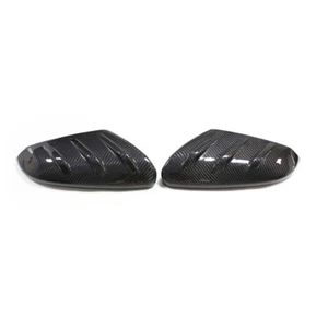 Real Carbon Fiber Add-on Side Mirror Cover Caps for Honda Civic 10th 2016-2021 - Picture 1 of 6