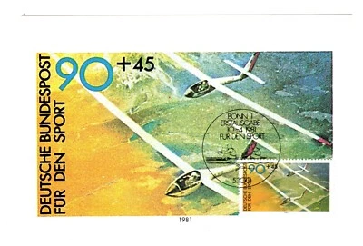 Germany 1981 Planes Maximum Card - Image 1 of 2