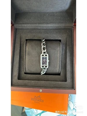 爱马仕手表楠塔基特钻石 Aventurine TPM 钢制手表 Heure h 手链 — 第 1/4 张图片