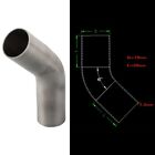 1*Versatile Stainless Steel Elbow 45&#176; Degree Bend Exhaust Pipe Polished 19-51mm#
