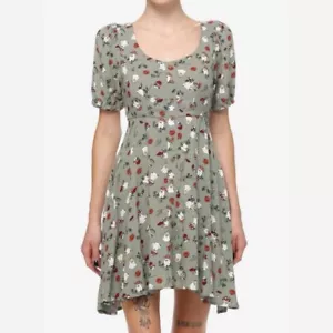 Her Universe Thorn & Fable Mushroom Ghost Babydoll Dress Womens S Small Pockets - Picture 1 of 5