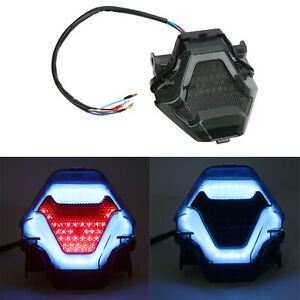 New Motorcycle LED Tail Brake Light Dynamic Turn Signal Integrated For YZF R3