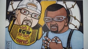 Dudley Boys Team 3D GOAT ECW WWE TNA Original Wrestling Tag Team Sketch Card Art - Bild 1 von 1