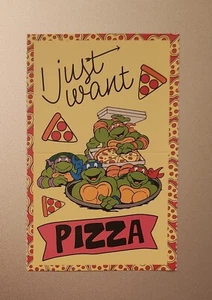 TEENAGE MUTANT NINJA TURTLES VALENTINSTAG KARTE ICH WILL NUR PIZZA - Bild 1 von 1