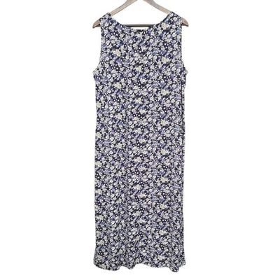 Erika цветочный макси платье без рукавов вискоза Cottagecore повседневный L - Изображение 1 из 4