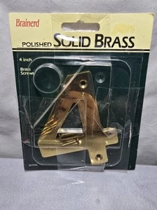 #4 Número de latón - 4 pulgadas de alto - Nuevo de caja - De colección - Marca Brainerd - Imagen 1 de 3