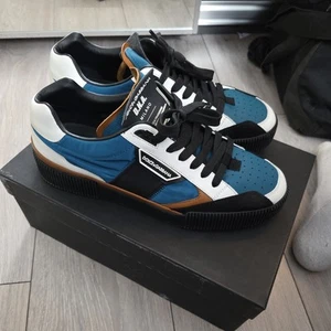 DOLCE & GABBANA DG Logo Low Top Sneaker Shoes NEW MIAMI Black White Beige - Picture 1 of 8