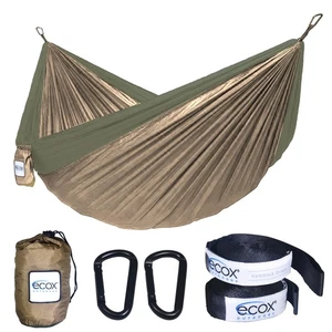 ecox Outdoors parachute Hammock Single with 2 Tree Straps, Portable Lightweight - Picture 1 of 6