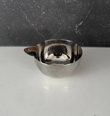 Ralph Lauren Home Wyatt Acero Inoxidable Tuerca Cuenco Cuero Recortado Foto 1 de 4