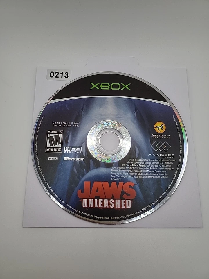 JAWS Unleashed Microsoft Original XBOX Disc Only NO Usps TRACKING  - Image 1 of 1