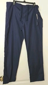 Landau Unisex Reversible Drawstring Blue Scrub Pant Style 7602 Size M NWT NB2008 - Picture 1 of 10