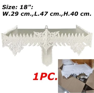 18" Buddha Shelf Shrine Buddhist Vintage White Wall Display Hanging Decor Stand - Picture 1 of 6